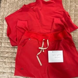 Figs XXL Neon Red Rafaela/Zamora Set